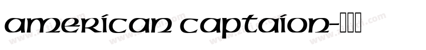 American captaion字体转换